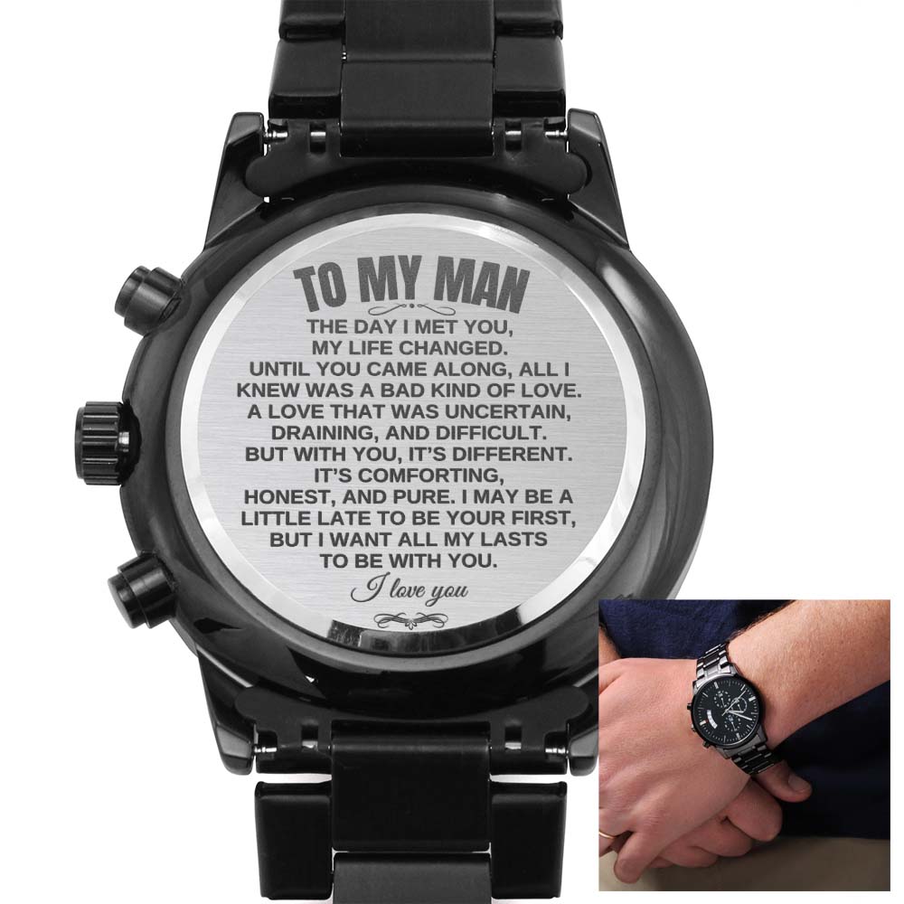 To My Man - Luxury Engraved Watch - SS20
