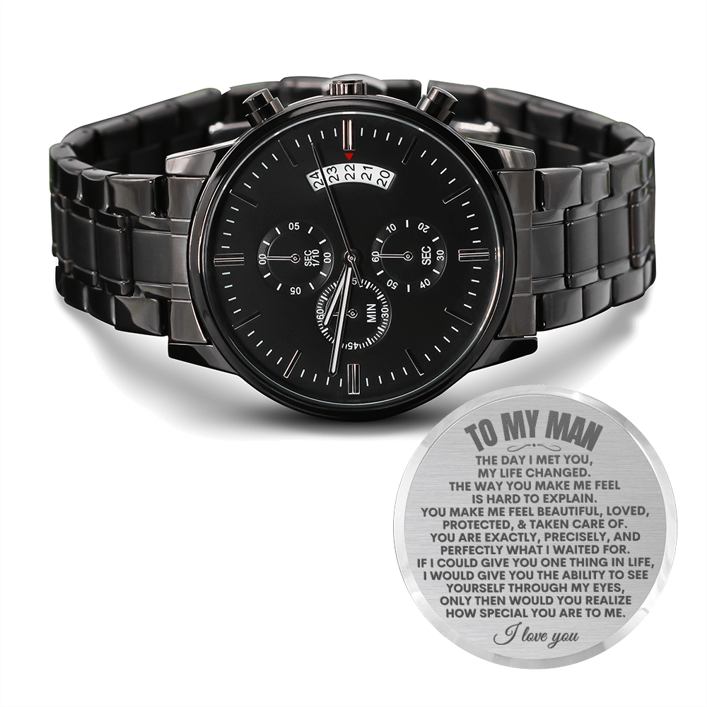 To My Man - Luxury Engraved Watch - SS48