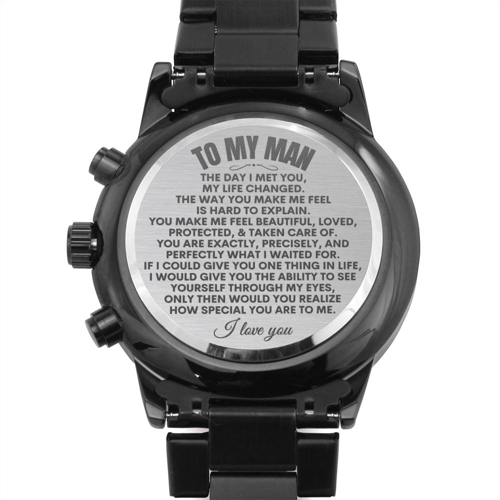 To My Man - Luxury Engraved Watch - SS48