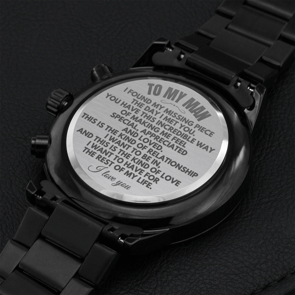 To My Man - Luxury Engraved Watch - SS55