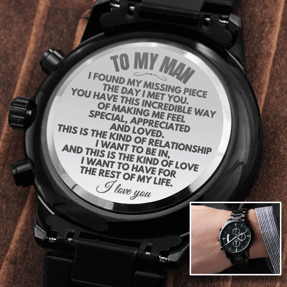 To My Man - Luxury Engraved Watch - SS55