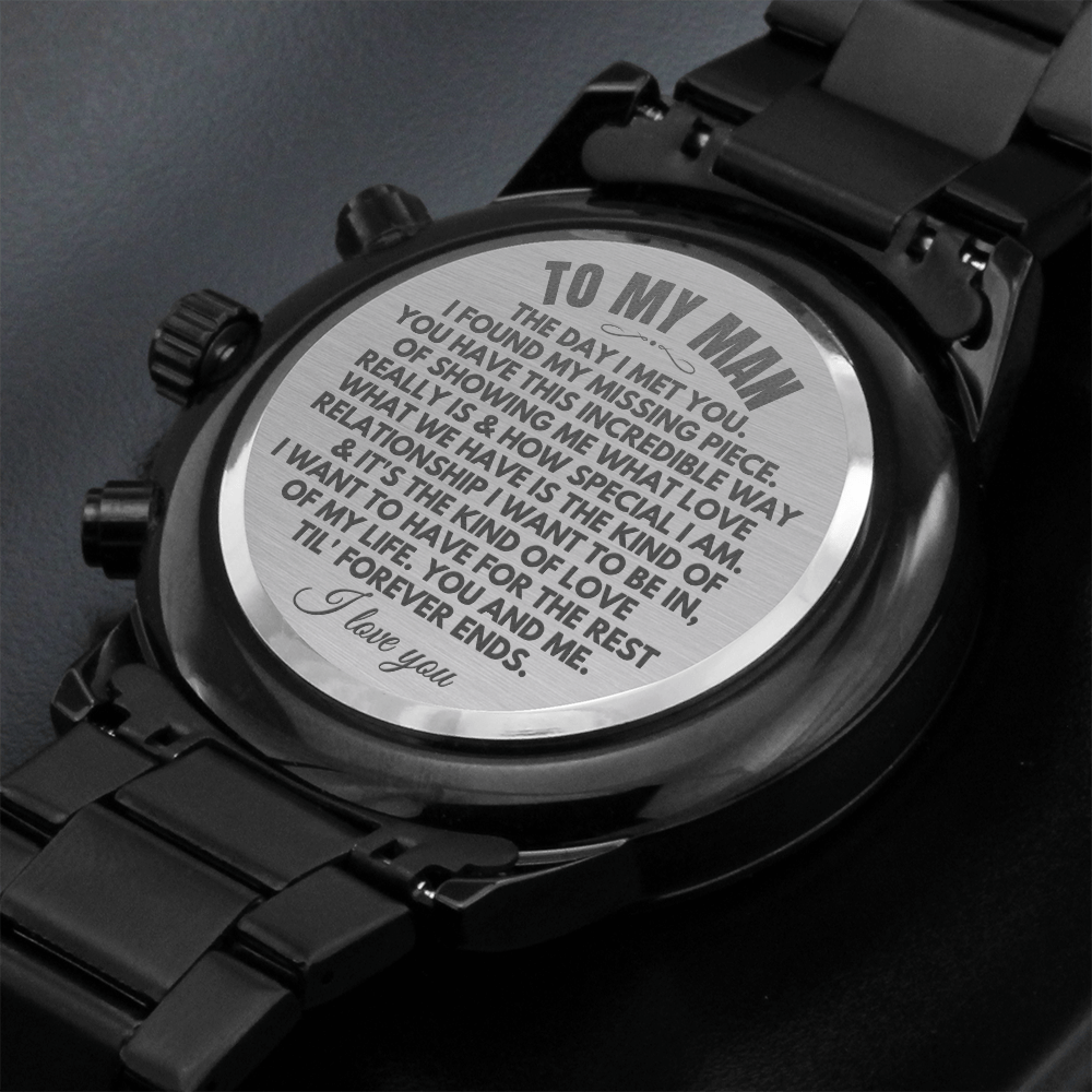 To My Man - Luxury Engraved Watch - SS65v2