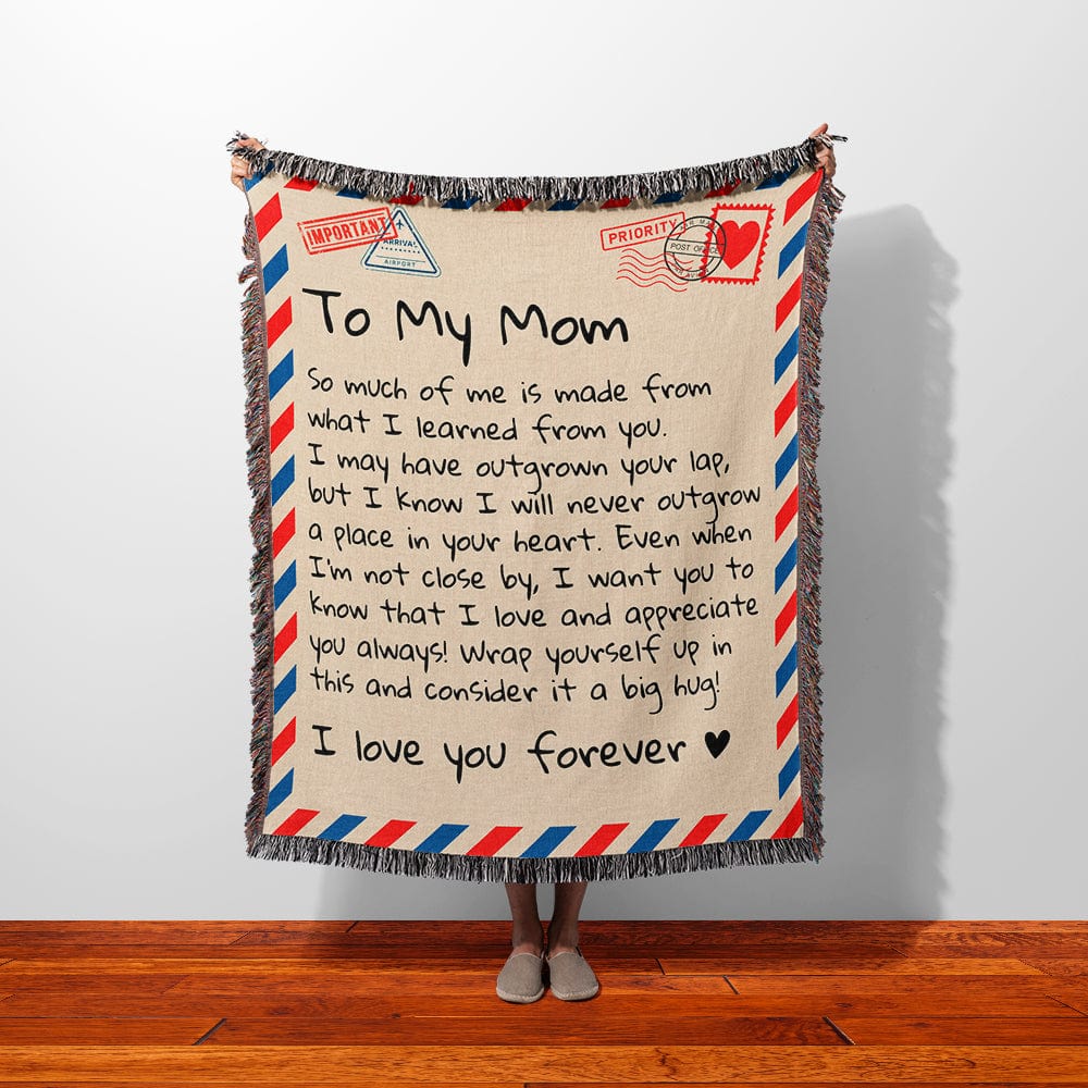 To My Mom - 100% Cotton Woven Blanket - Giant Love Letter - WB06