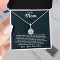 Best mother necklace from daughter with keepsake message card