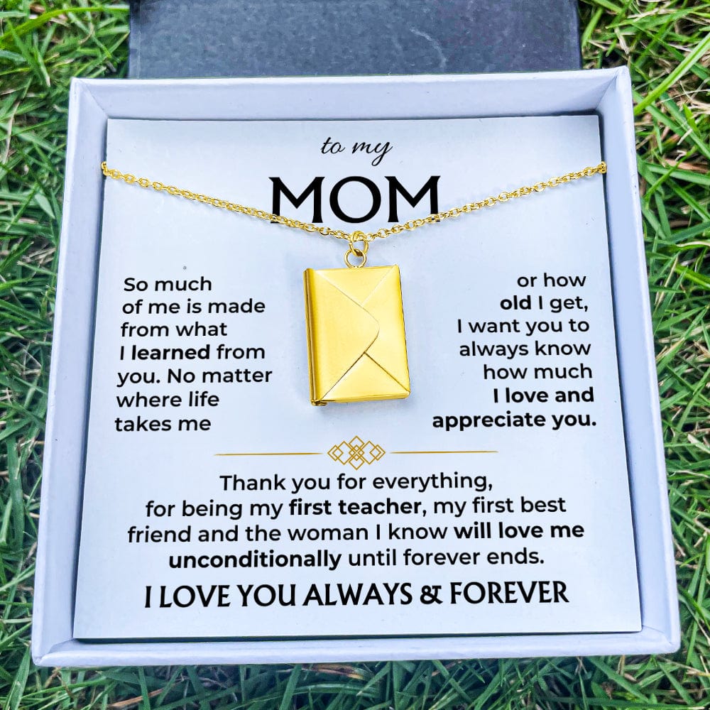 Love letter pendant close up