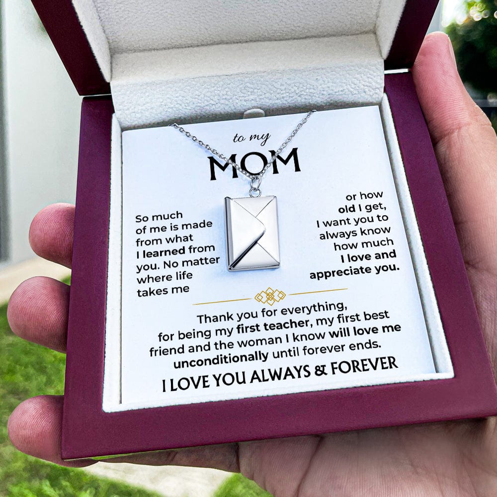 To My Mom - Love Letter Necklace - Gift Set - SS608E