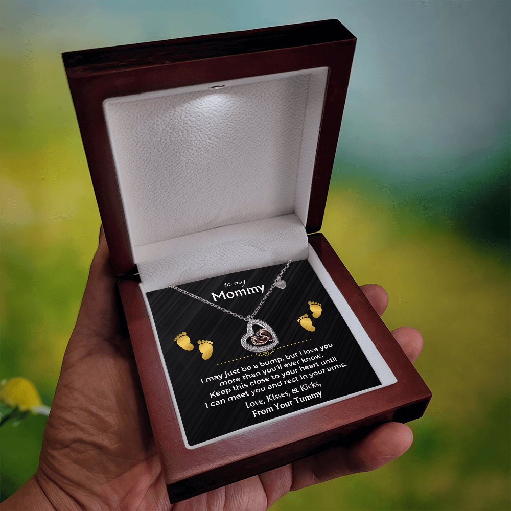To My Mommy – Baby Feet S925 Necklace Gift Set for Expecting Moms - SS609