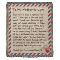 To My Mother-in-Law | 100% Cotton Woven Blanket | Giant Love Letter - WB07