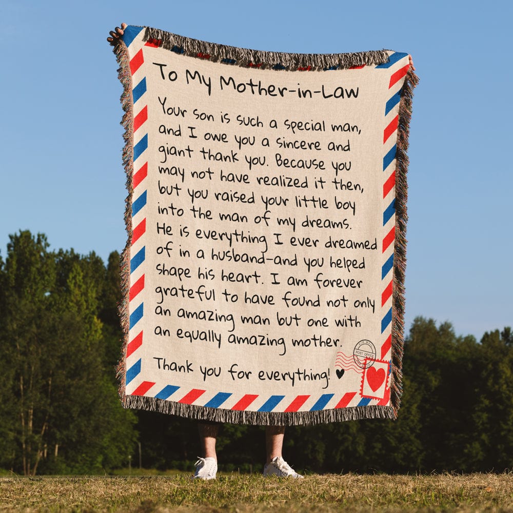 To My Mother-in-Law | 100% Cotton Woven Blanket | Giant Love Letter - WB07