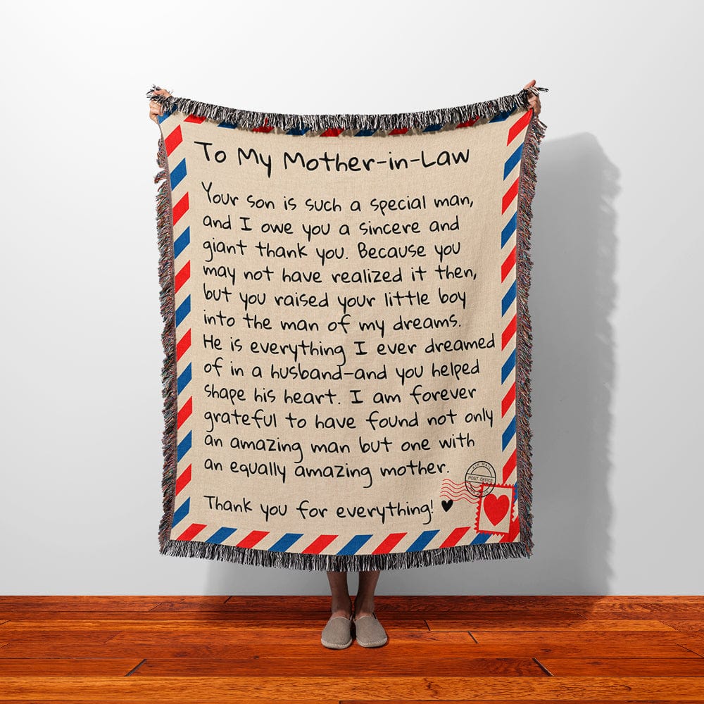 To My Mother-in-Law | 100% Cotton Woven Blanket | Giant Love Letter - WB07