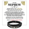 To My Nephew | Braided Leather Bracelet Gift Set - SS615
