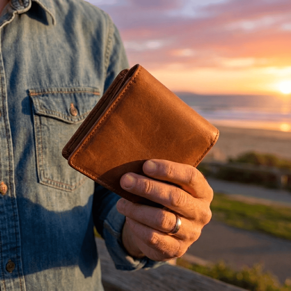 To My Husband - Being Your Wife - Engraved Premium Bi-fold Leather Wallet - SS626