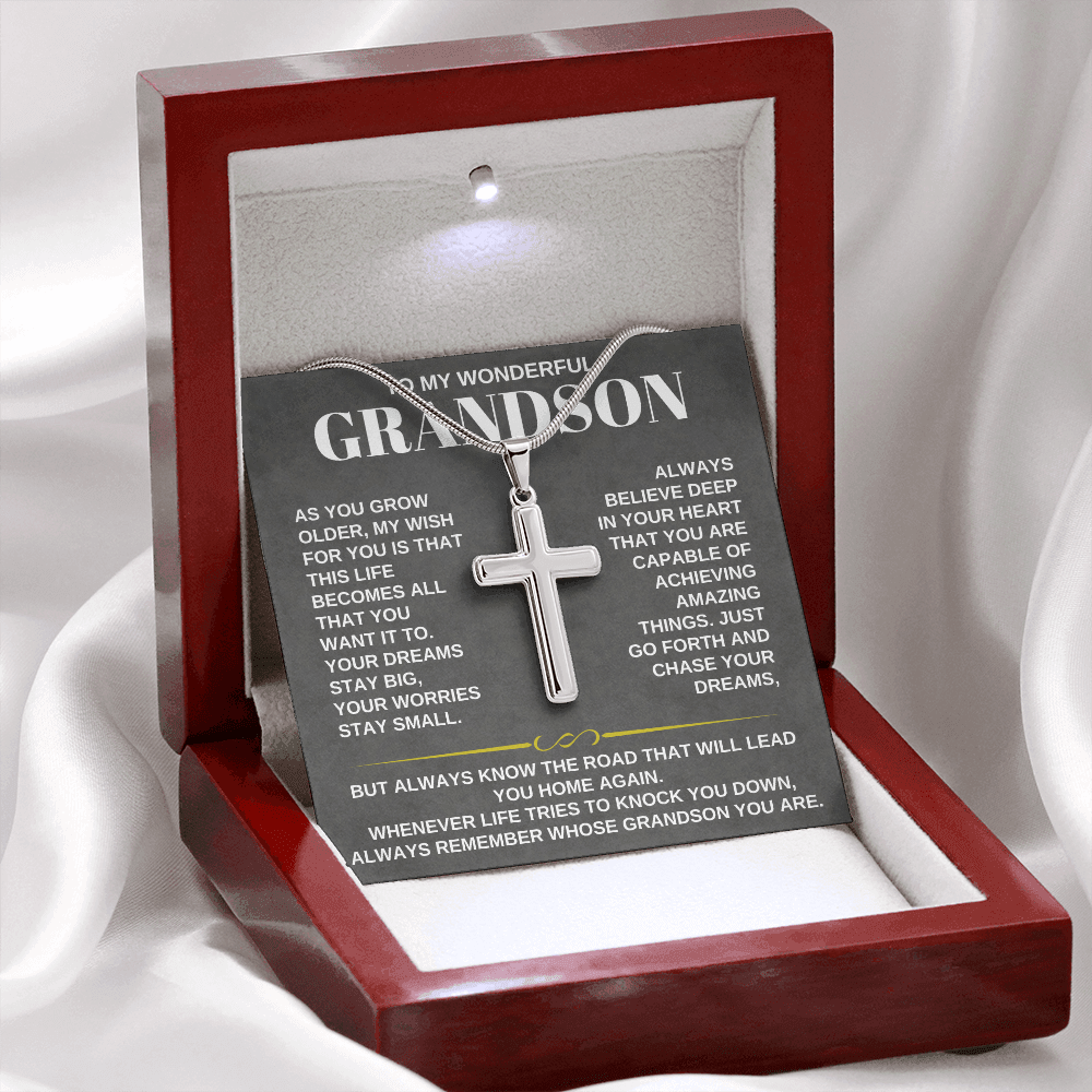 To My Son - Big Dreams - Artisan-Crafted Cross - Gift Set - SS192