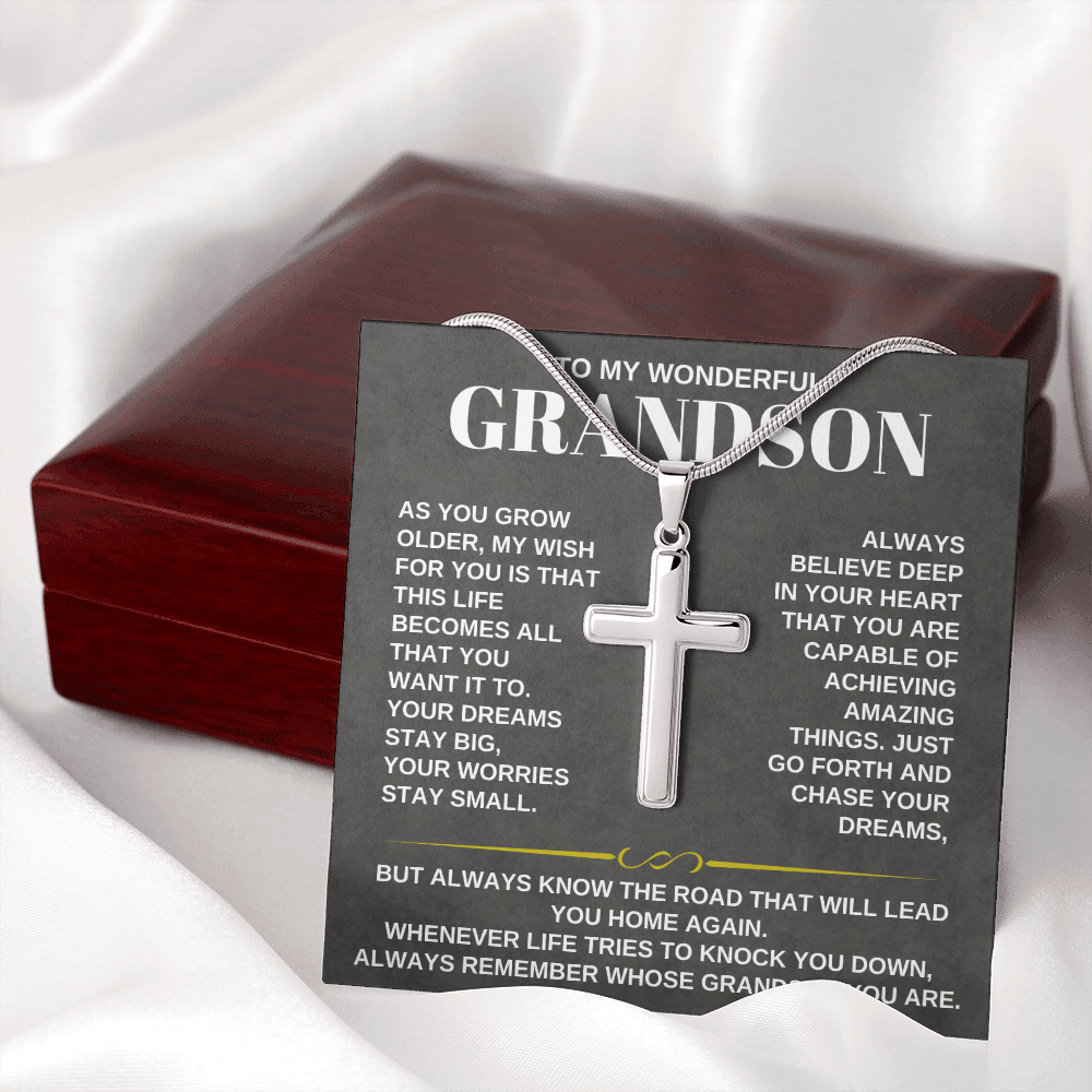 To My Son - Big Dreams - Artisan-Crafted Cross - Gift Set - SS192