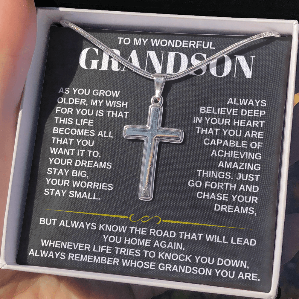 To My Son - Big Dreams - Artisan-Crafted Cross - Gift Set - SS192