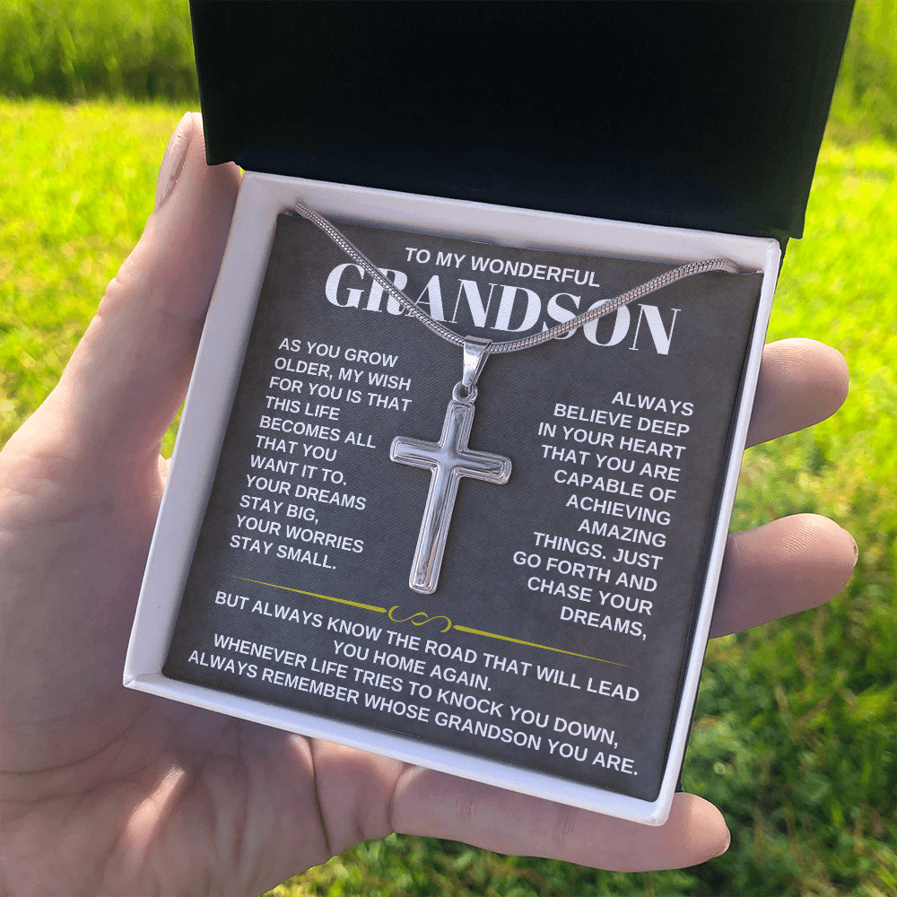 To My Son - Big Dreams - Artisan-Crafted Cross - Gift Set - SS192