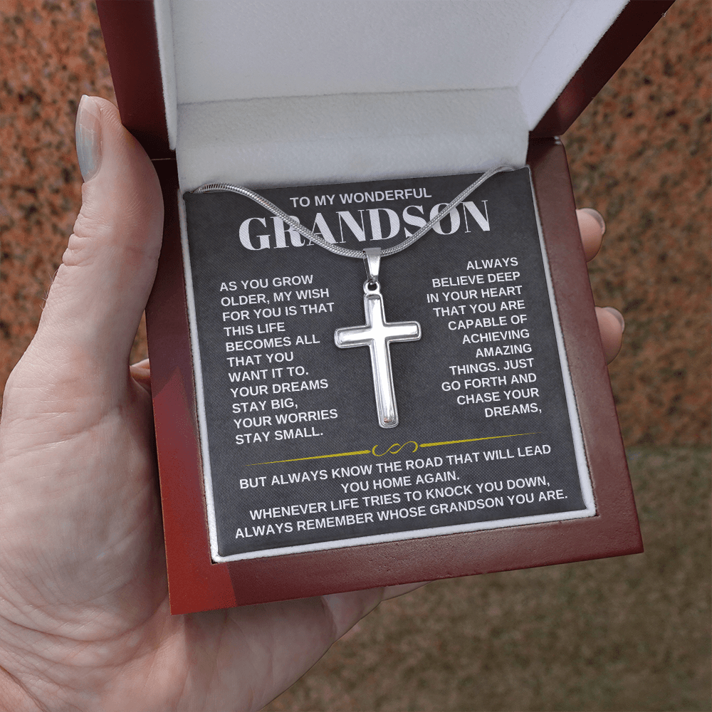 To My Son - Big Dreams - Artisan-Crafted Cross - Gift Set - SS192