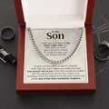 To My Son - Cuban Link Chain Gift Set - SS161-S