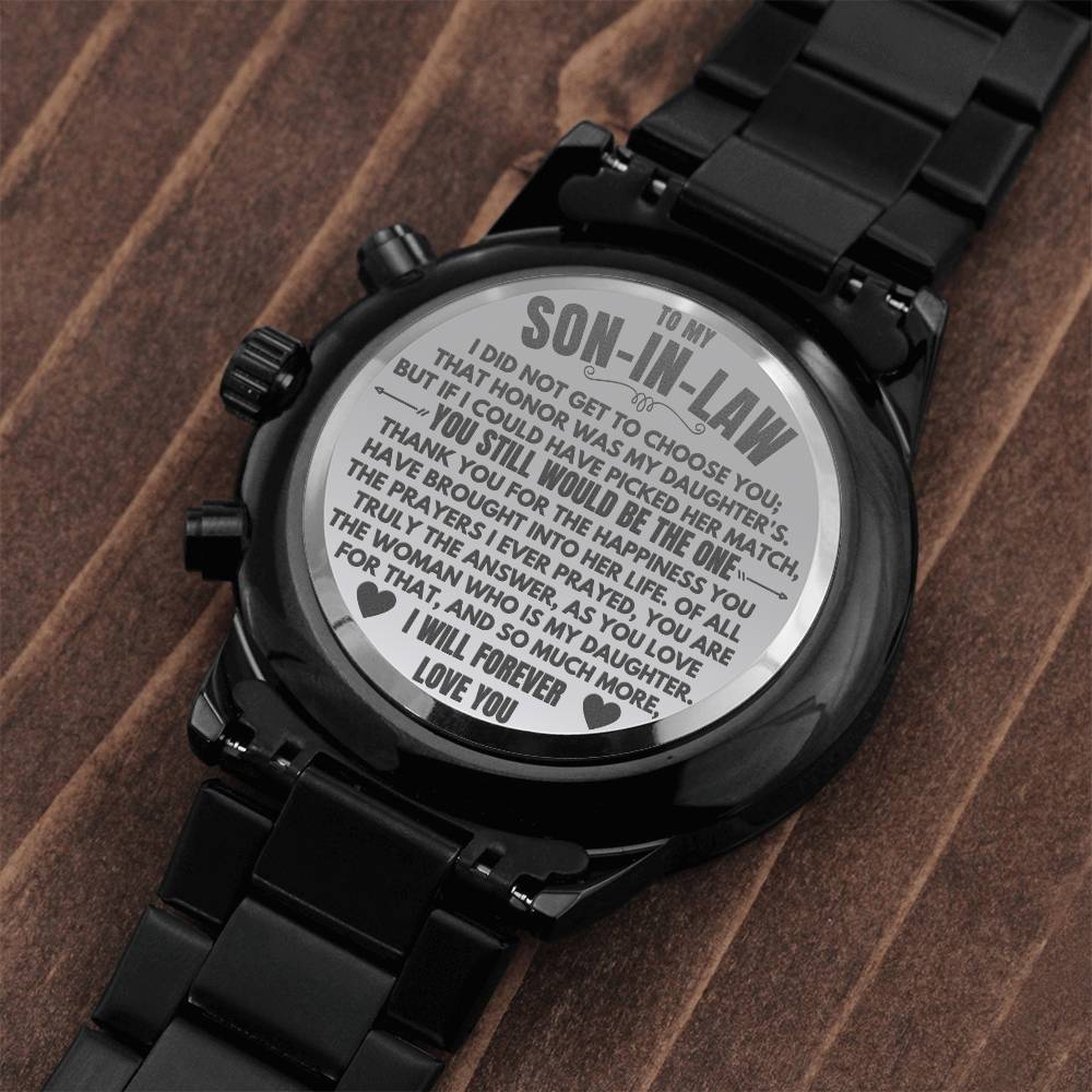 To My Son-In-Law - Engraved Premium Watch - SS232S