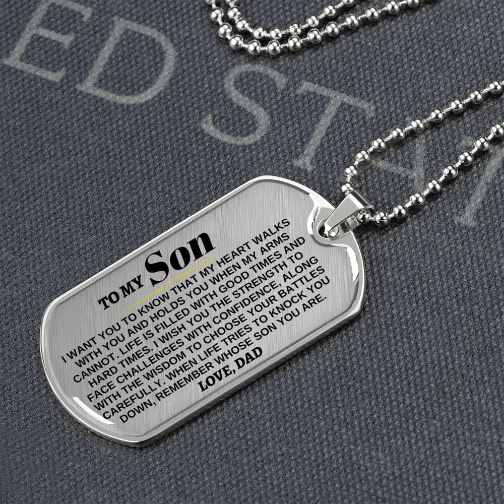To My Son - Love, Dad - Beautiful Love Tag - SS300D
