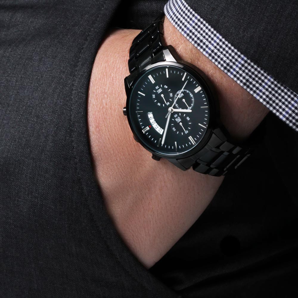 To My Son - Love, Mom - Engraved Chronograph Watch - SS492M