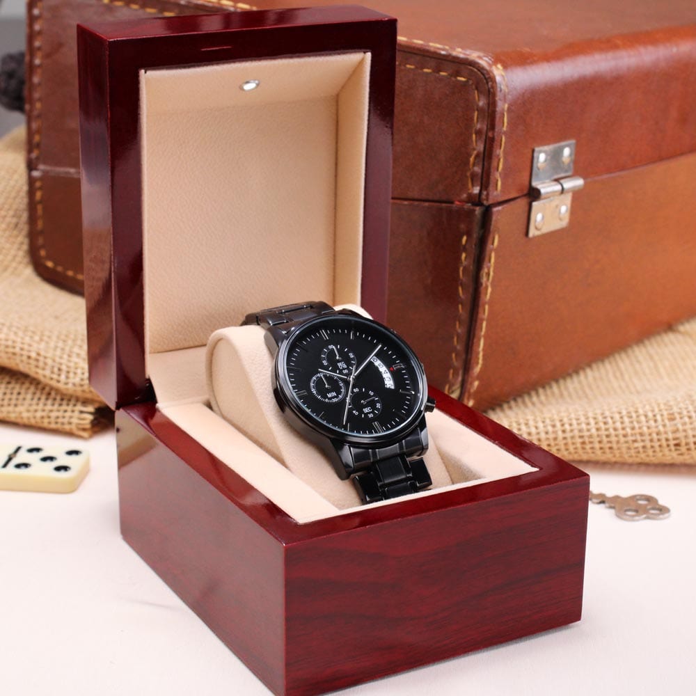 To My Son - Love, Mom - Engraved Chronograph Watch - SS492M