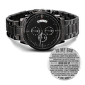 To My Son - Love, Mom - Engraved Chronograph Watch - SS492M