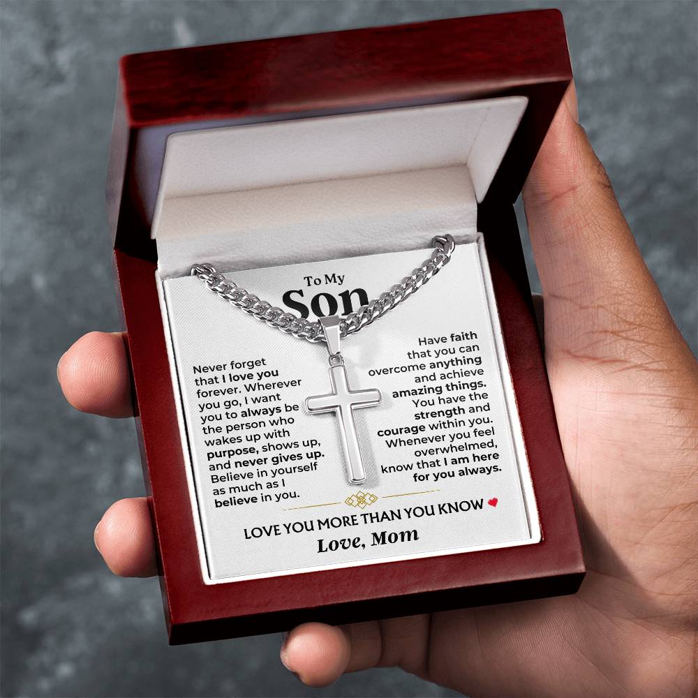 To My Son - Mom - Love You More Than You Know - Artisan Cross Gift Set - SS604S