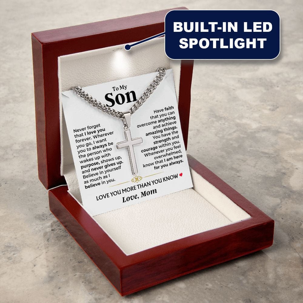 To My Son - Mom - Love You More Than You Know - Artisan Cross Gift Set - SS604S