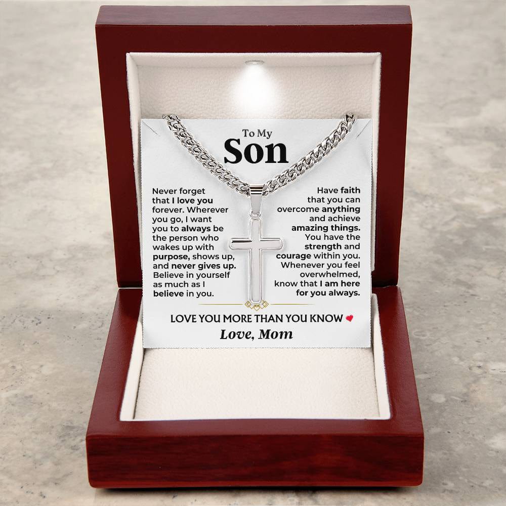To My Son - Mom - Love You More Than You Know - Artisan Cross Gift Set - SS604S