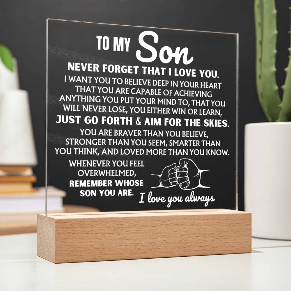 To My Son  "Never Forget That I Love You" | Acrylic Lamp ❤️ AC50S