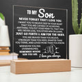 To My Son  "Never Forget That I Love You" | Acrylic Lamp ❤️ AC50S