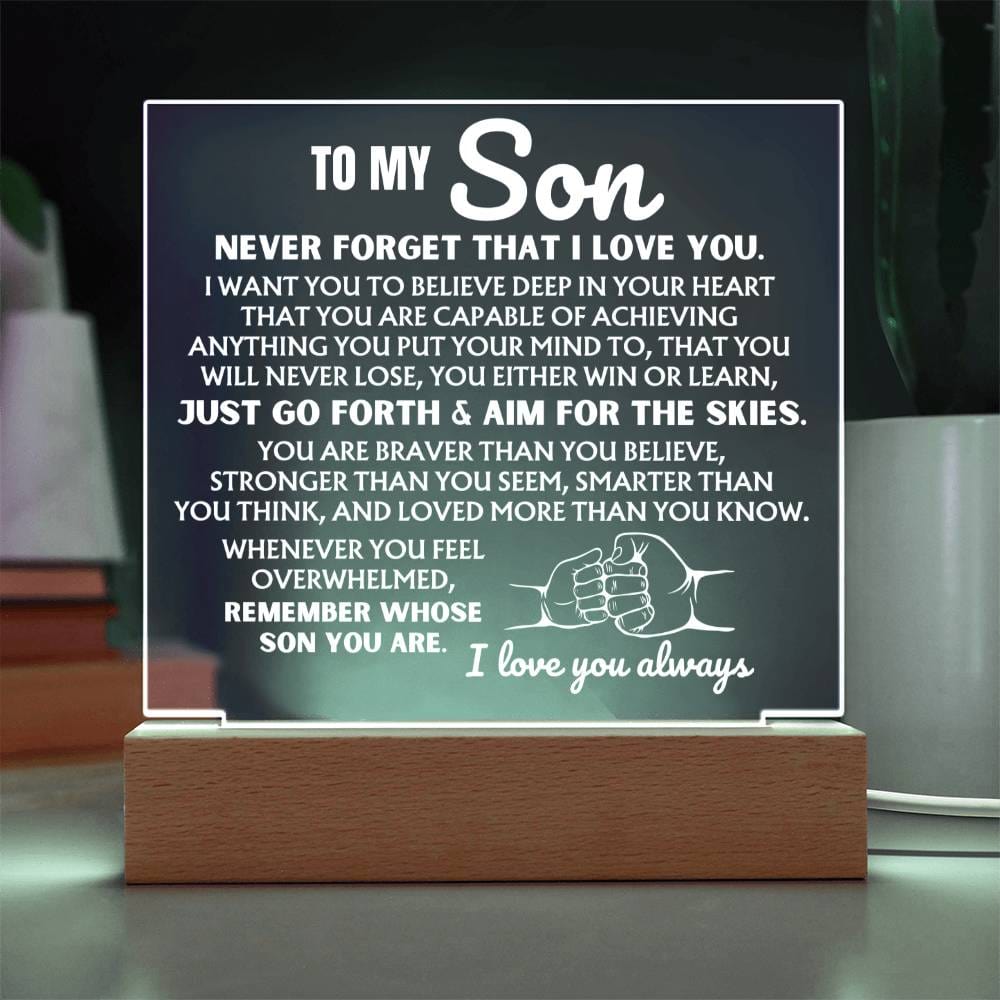 To My Son  "Never Forget That I Love You" | Acrylic Lamp ❤️ AC50S