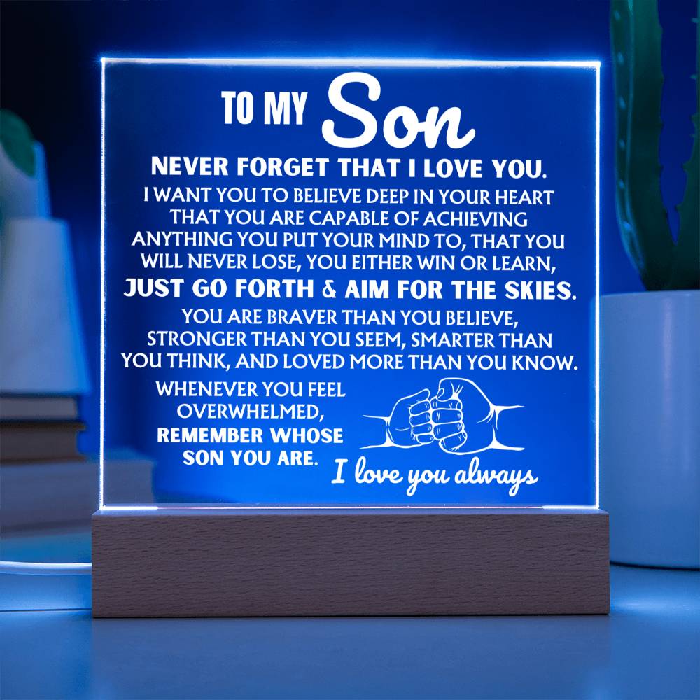To My Son  "Never Forget That I Love You" | Acrylic Lamp ❤️ AC50S
