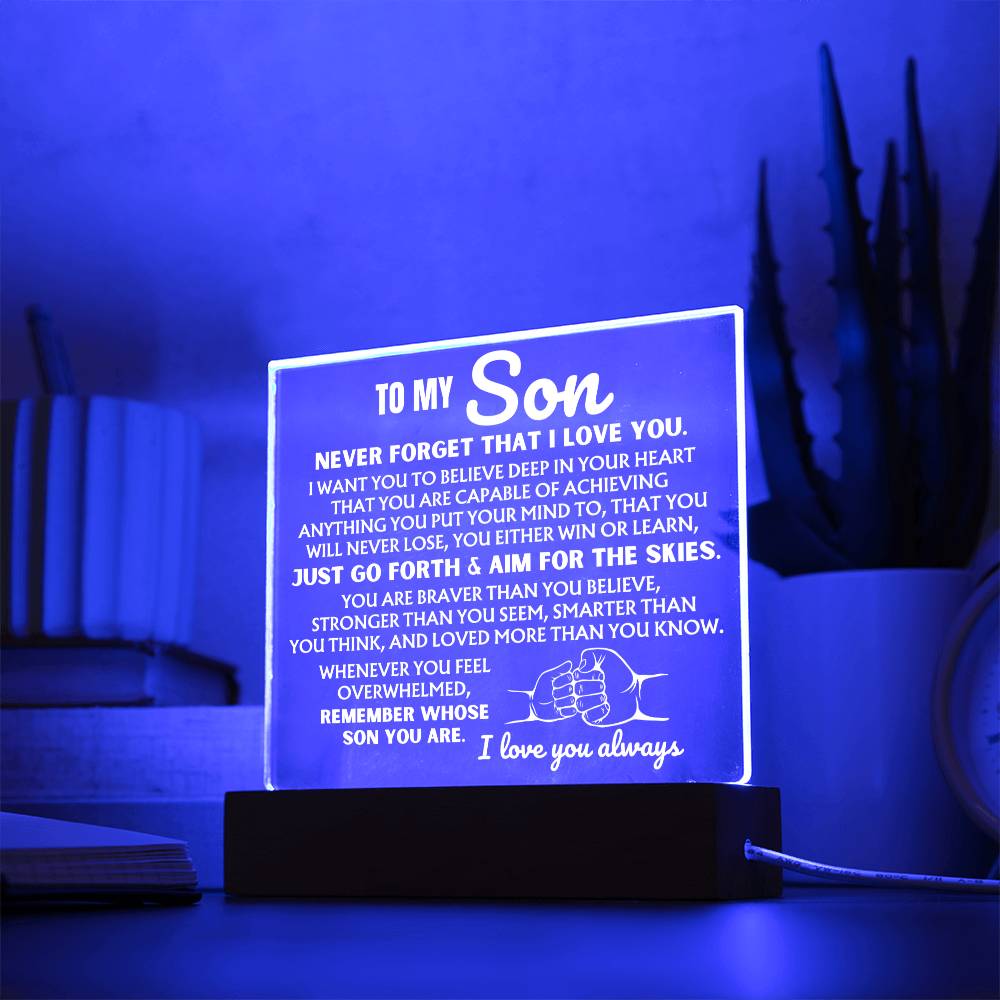 To My Son  "Never Forget That I Love You" | Acrylic Lamp ❤️ AC50S
