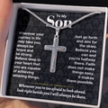 To My Son - Personalized - Artisan-Crafted Cross - Gift Set - SS178S
