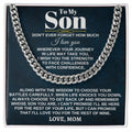 To My Son - Wherever Your Journey - From Mom - Dad - Gift Set - SS285