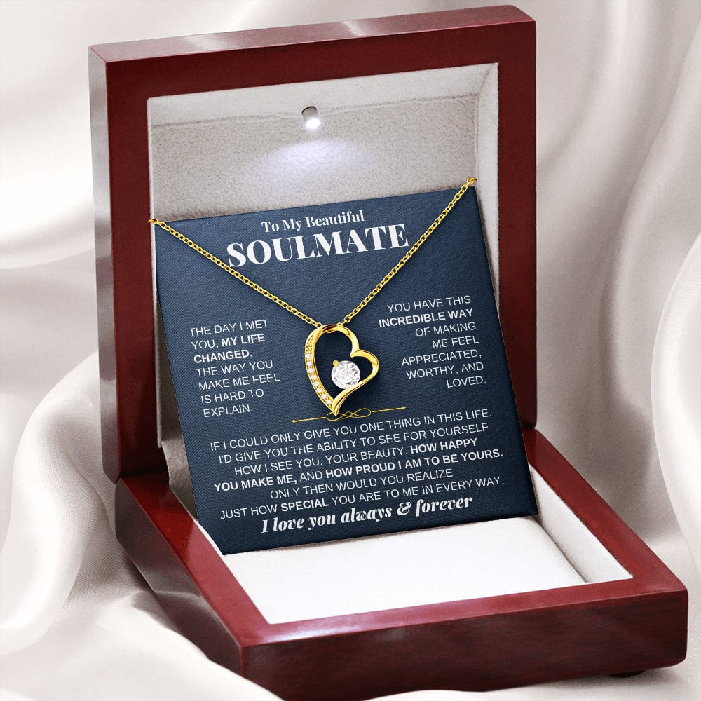 To My Soulmate - 18k Gold Heart Finish - Gift Set - SS162