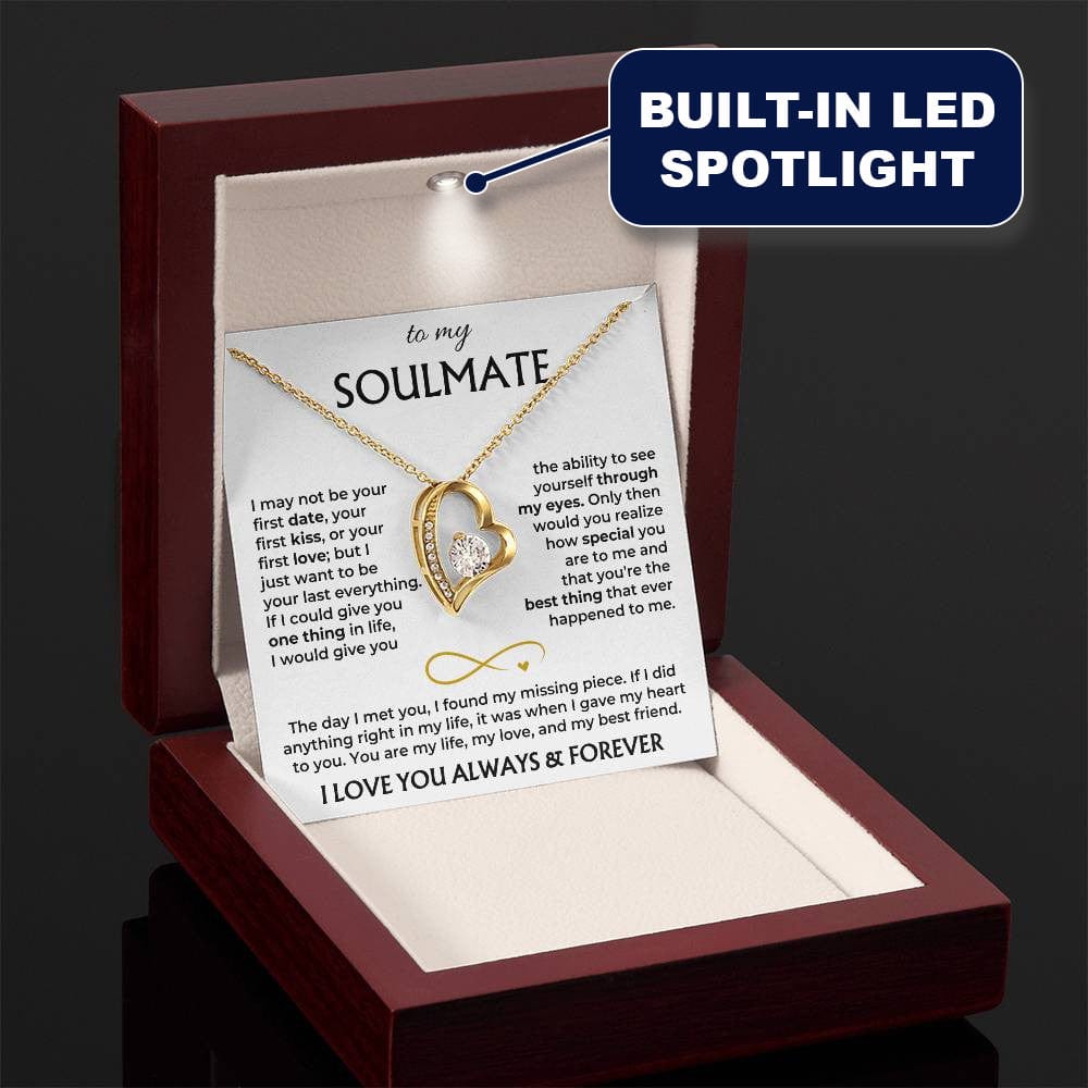 To My Soulmate Necklace Gift Set – Message Card Included