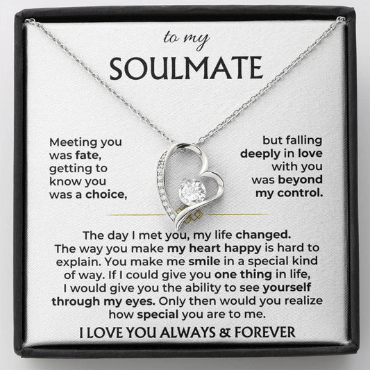 Soulmate Necklace Gift Set With Message Card