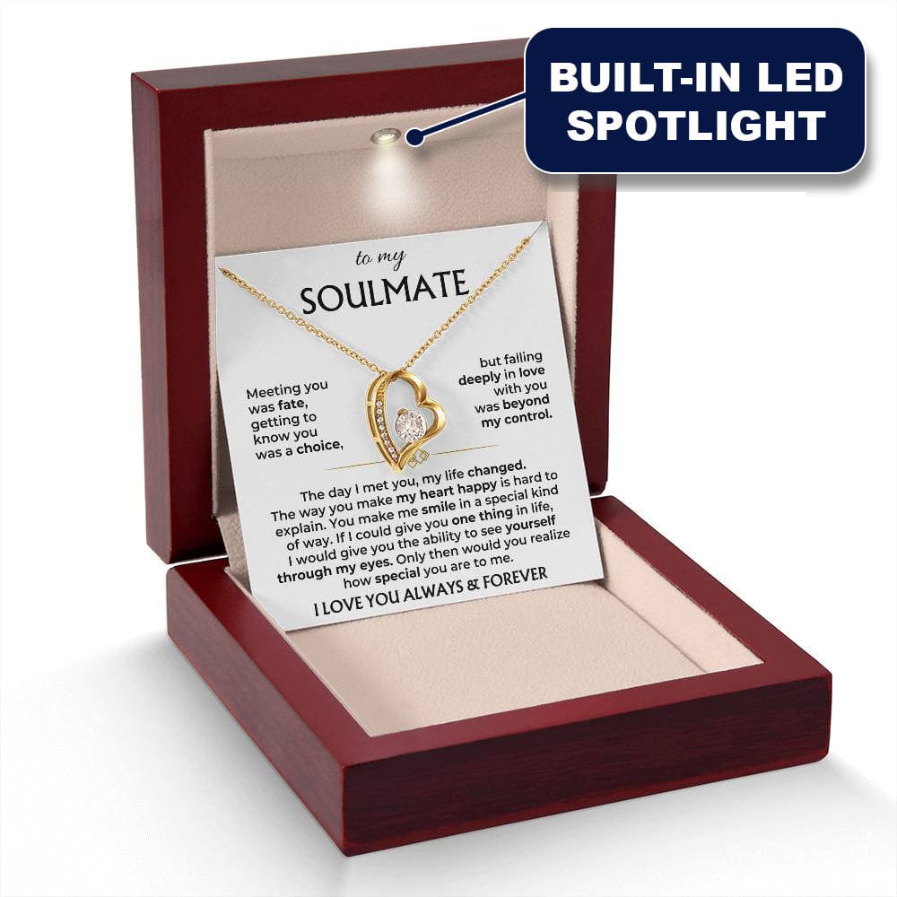 Soulmate Necklace Gift Set With Message Card