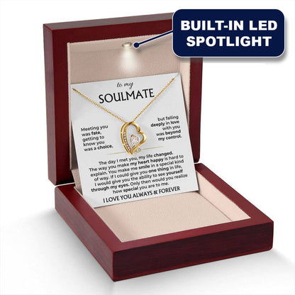 Soulmate Necklace Gift Set With Message Card