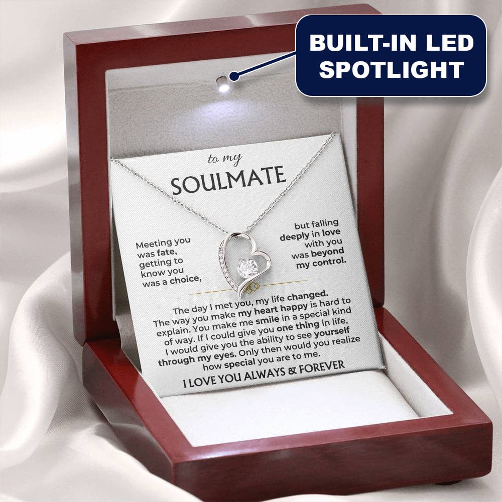 Soulmate Necklace Gift Set With Message Card
