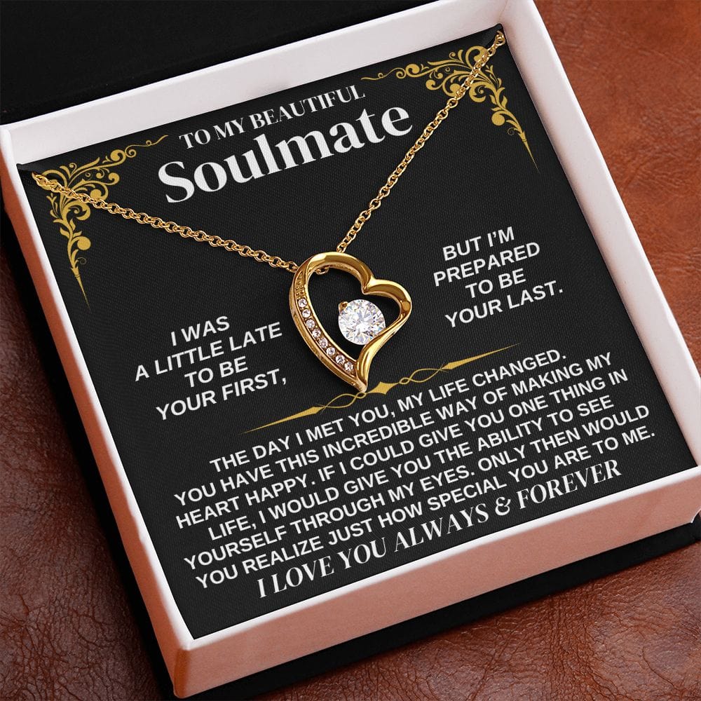 To My Soulmate - Forever Love Necklace Gift Set - SS338V2