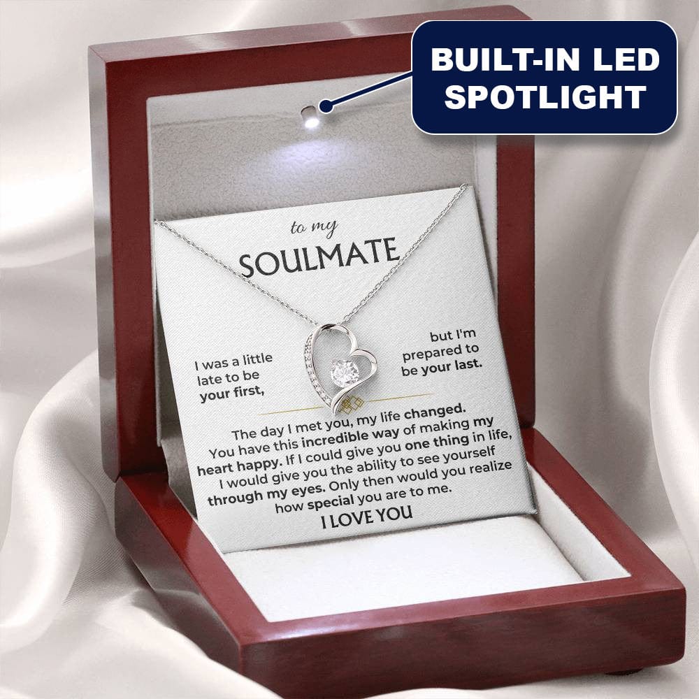 To My Soulmate - Forever Love Necklace w/ Personalizable Message Card Gift Set - SS503V3