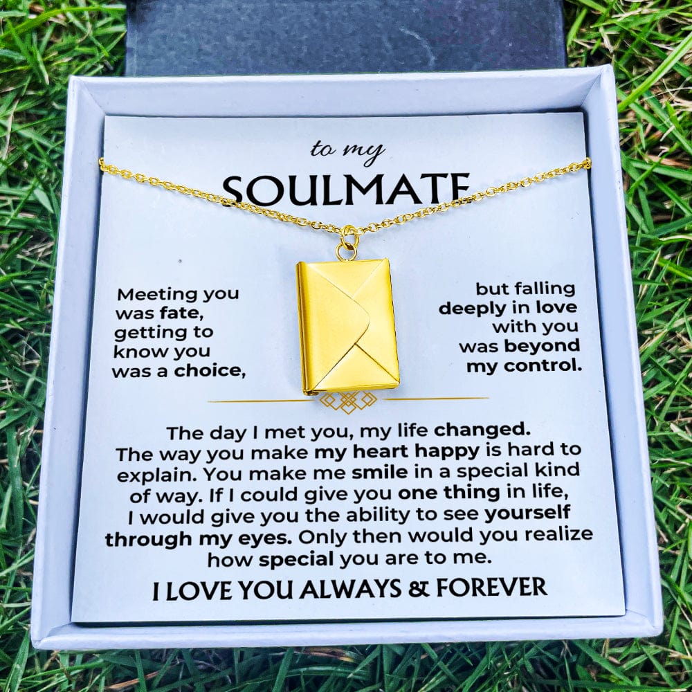 To My Soulmate – Love Letter Necklace – Gift Set
