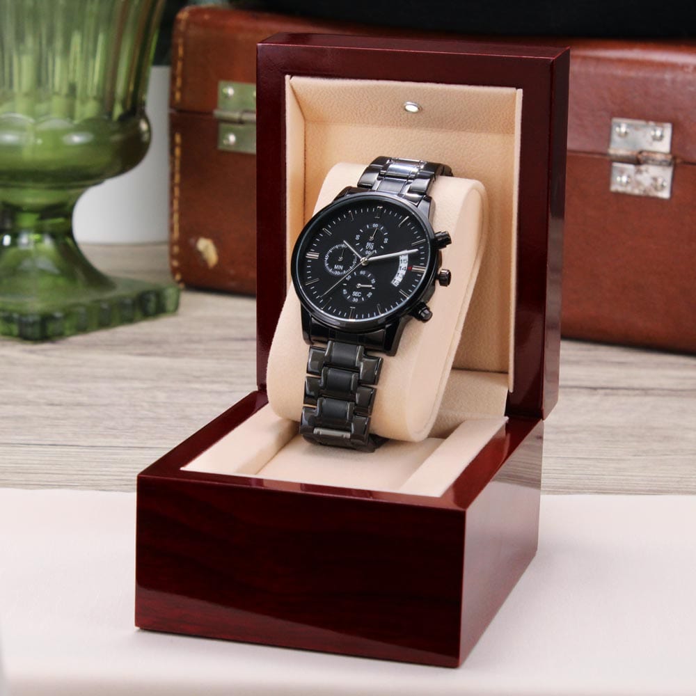 To My Stepped Up Dad - Engraved Premium Watch - SS235