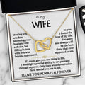 To My Wife - 18k Interlocked-Hearts Necklace Gift Set - SS568V3