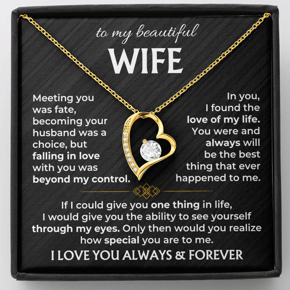 To My Wife - Forever Love Necklace Gift Set - SS568V2