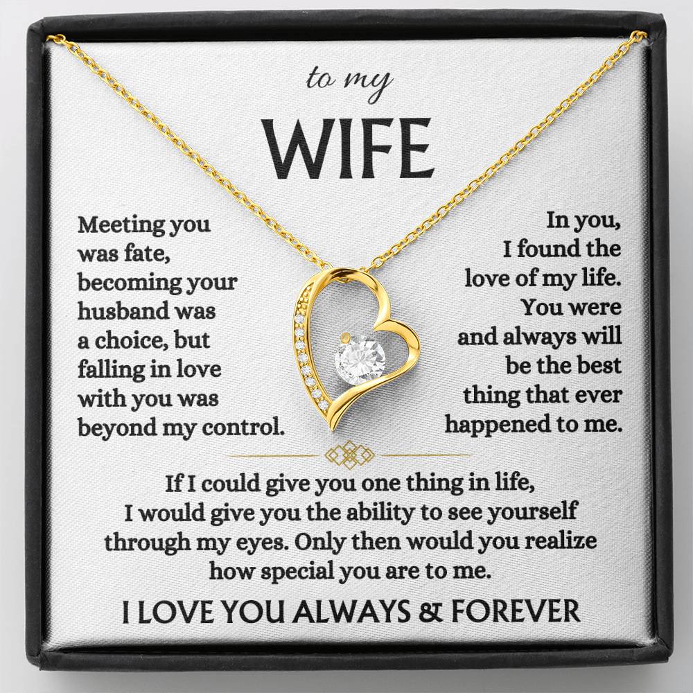 To My Wife - Forever Love Necklace Gift Set - SS568V3